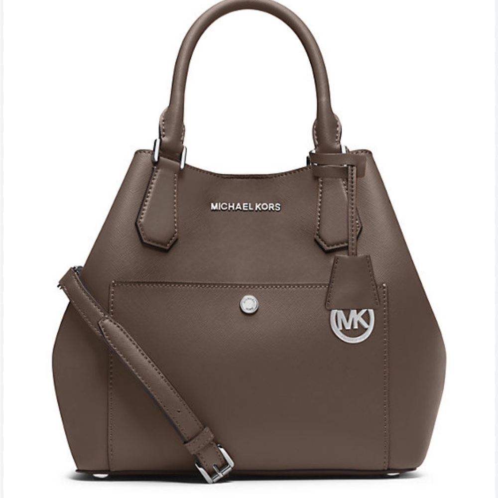 Michael Kors Greenwich Satchel Steel Grey